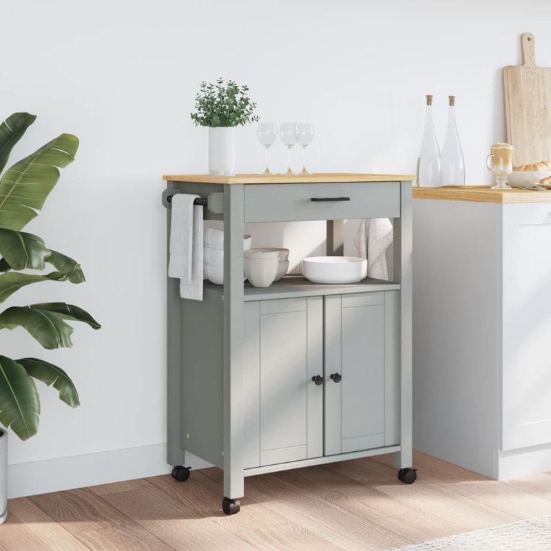 Kitchen Serving Cart, Grey