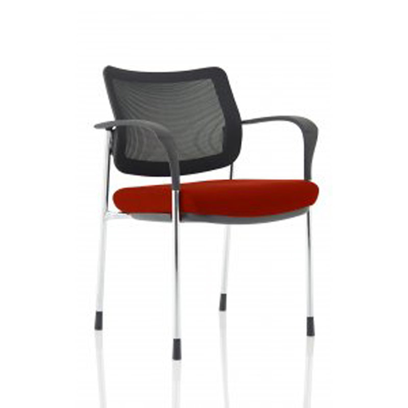 Brunswick Deluxe Conference Chair, Black, Chrome