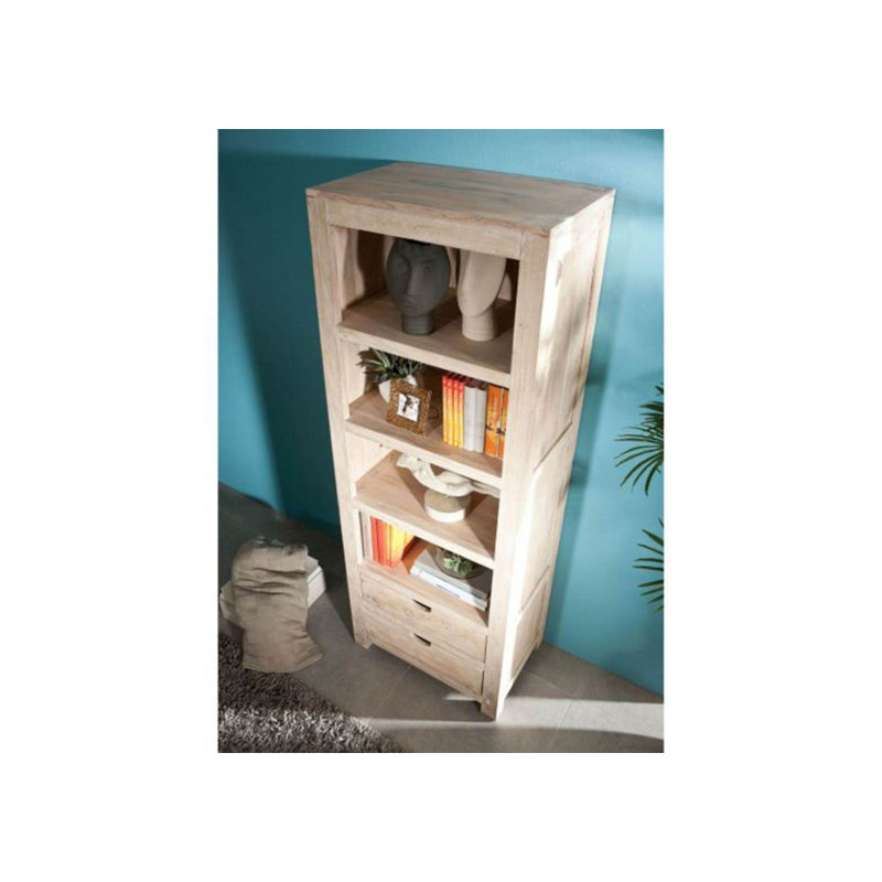 180cm H x 65cm W Solid Wood Standard Bookcase