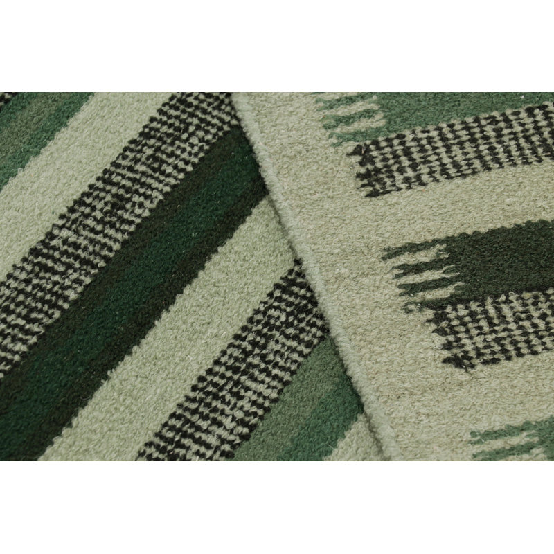 Scandinavian Wool Geometric Area Rug, Rectangle 12' x 18'