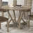 Modern Farmhouse Round Dining Table - Solid Rubberwood, 45.7" for 4-6