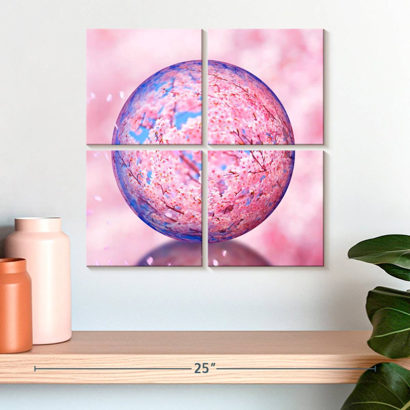 Orbe en cristal Harnek Sakura, H 18 po x l 18 po