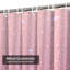 Rideau de douche rose avec 12 crochets-1203910279