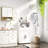 Wavy - Double Door White And Natural Wood Bathroom Wall Cabinet With Adjustable Inner Shelf, Bottom Quick Setup For Upgrade Function Expansion