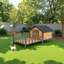Grande cabane extérieure en bois 67 po x 32,7 po avec toit en asphalte imperméable-2017755767