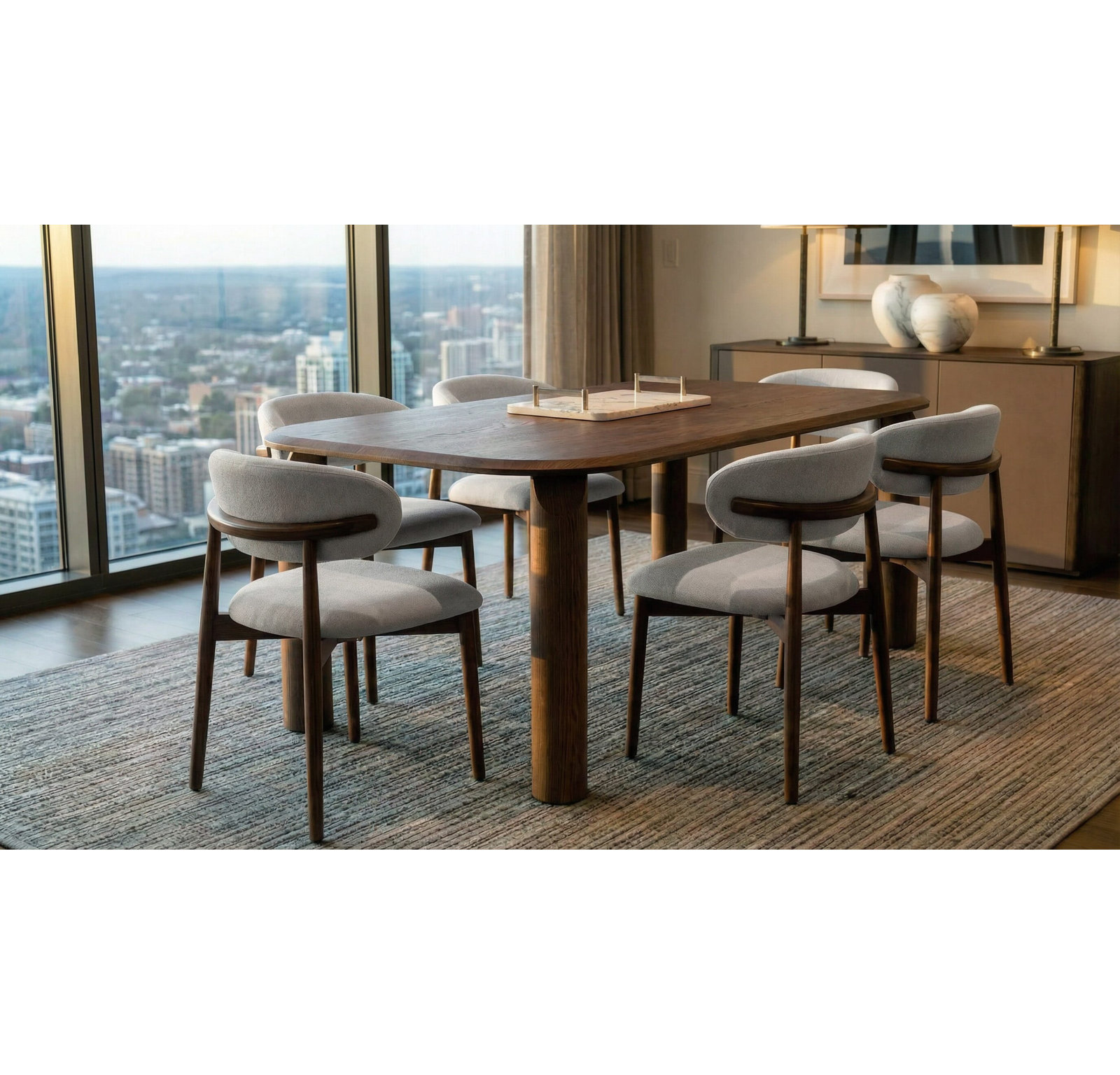 Dining Table, 30" H x 70.87" L x 35.43" W, Brown