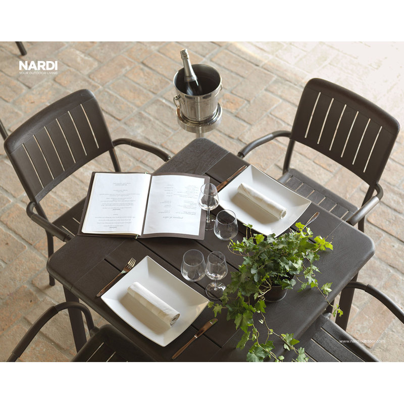 Ooper Stacking Patio Dining Armchair with Cushion, Antracite
