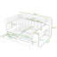 Lit de jour double en bois avec tiroirs de rangement, tablettes, lumière DEL et station de charge-799571463