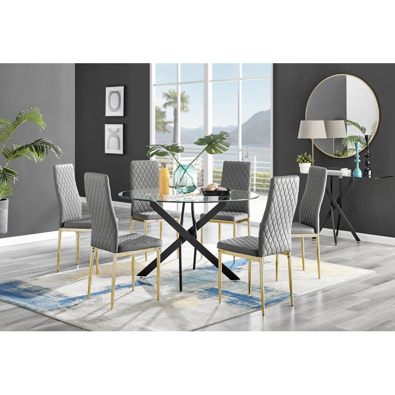 Ensemble repas pour 6 personnes, gris
