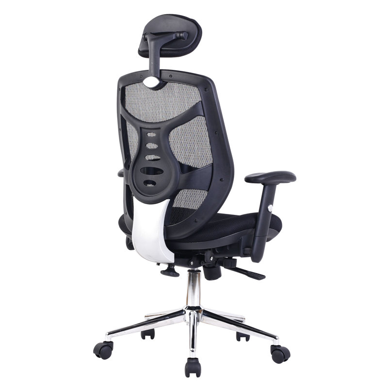 Symple Stuff Mesh Executive Chair with Headrest, Black