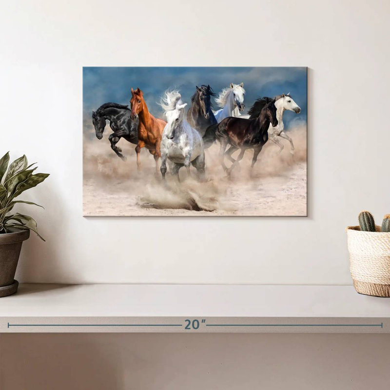 Brampt Running Horses, 8" H x 12" W