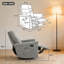 Fauteuil inclinable manuel avec fauteuil berçant et pivotant, fauteuil inclinable avec fonction de massage à 8 points et dossier réglable-50234451-50234452