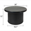 Ensemble de tables basses rondes modernes - Combinaison de deux tables avec un pied de table cannelé unique