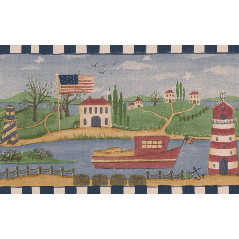 Bordure de papier peint abstrait Pickering Flag
