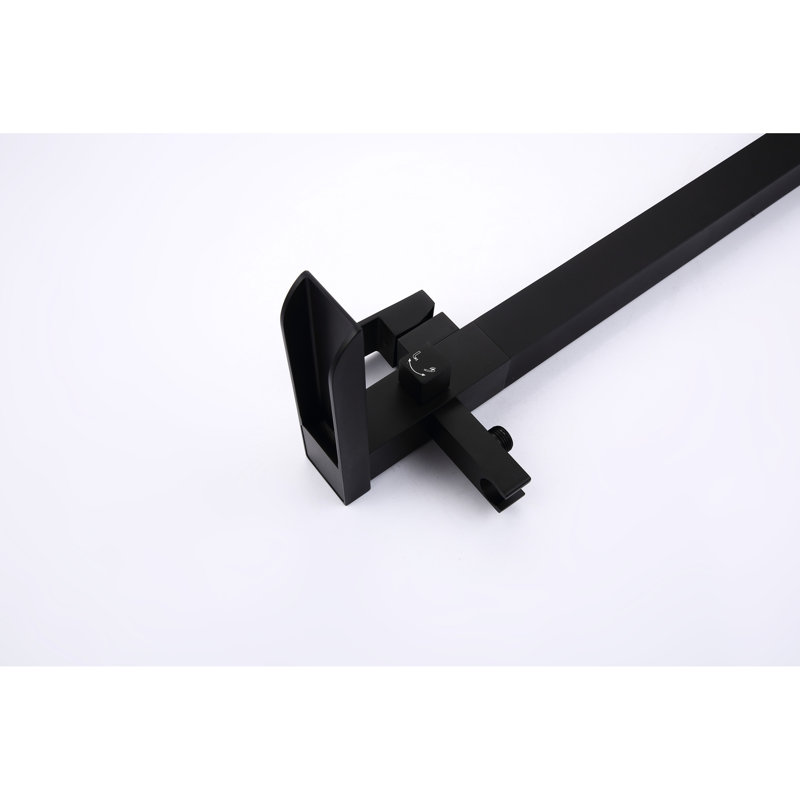 Robinet de baignoire en acier inoxydable avec douche à main et bec de style cascade - Noir mat, haut débit, rouille et corrosion, autoportant pour un bec cascade de bain confortable, pour une performance durable