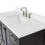 Cambridge X P 22 po P 36 po Coiffeuse en H avec comptoir en quartz blanc avec lavabo-970286456-1037056055