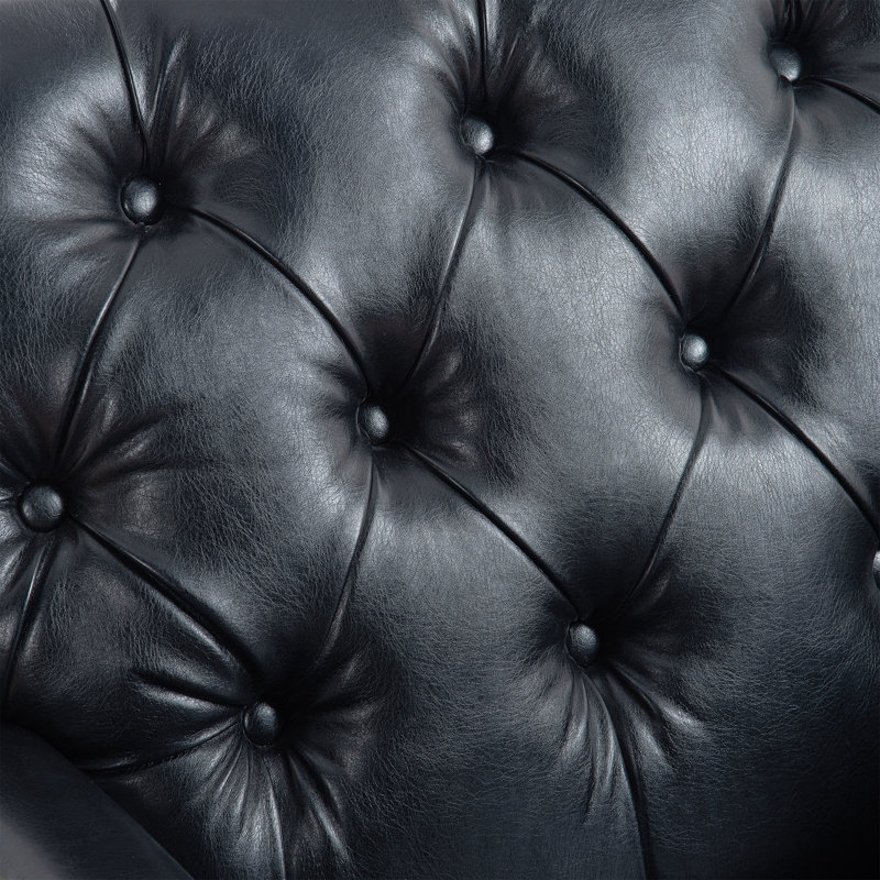 Faux Leather Accent Chair