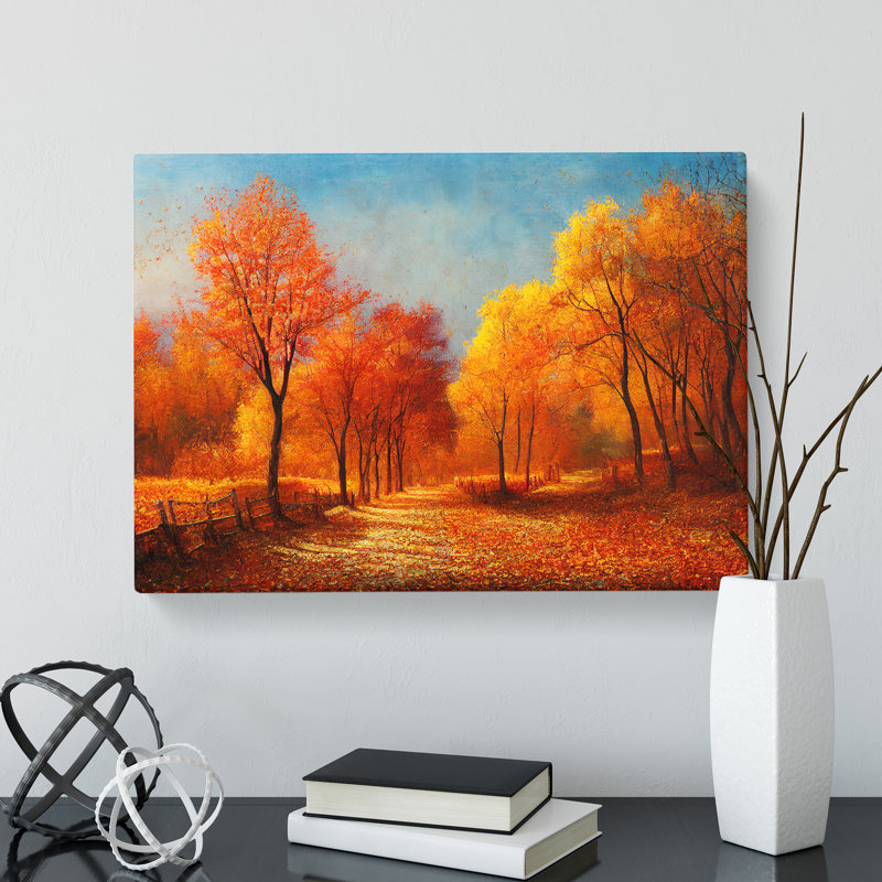 Irresistible Autumn Forest - Wrapped Canvas, 50cm H x 76cm W x 3cm D