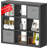 Bookshelf with Storage Bins, 9-Cube Storage Organizer Wooden Bookcase Open Book Shelf-1904721145