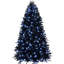Arbre de Noël noir de 7 pi avec 450 lumières à DEL blanches, 1916 pointes réalistes, branches articulées pour un assemblage rapide et réaliste