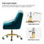 Chaise de travail Westlyn avec velours et double roue-138808448-265780396