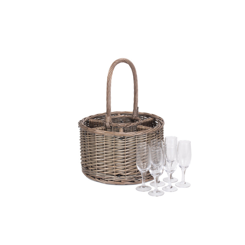 Wicker Drinks Special Event Party Basket