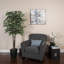 Ficus artificiel en pot de style panier