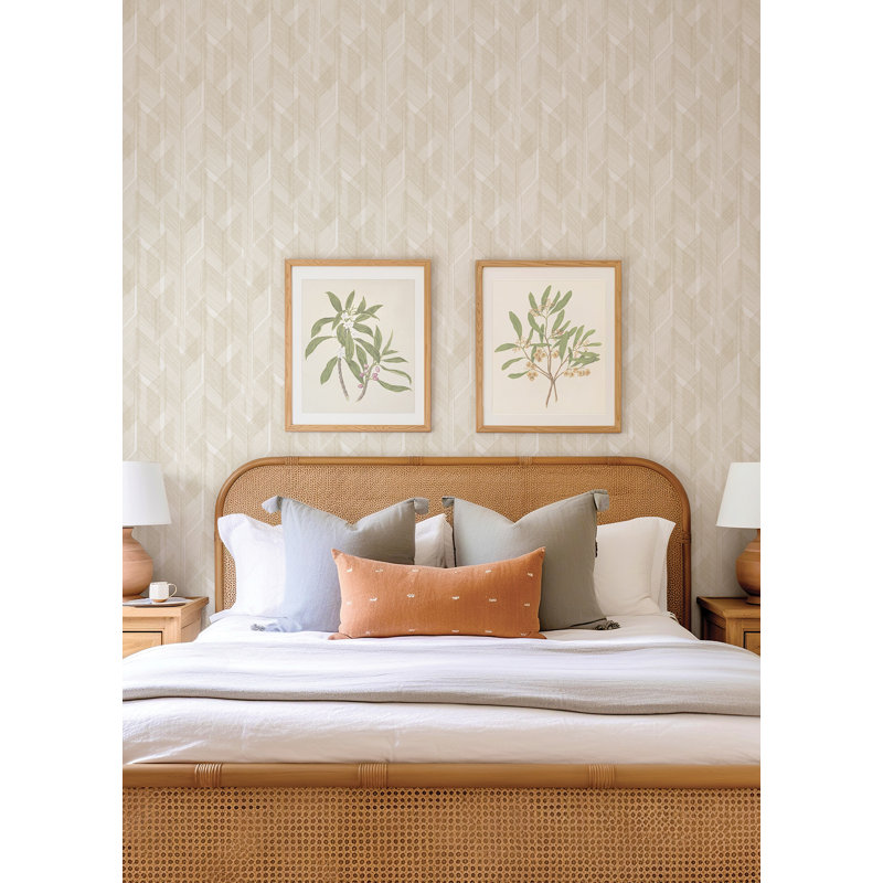 Bryant Evergreen Crosshatch Wallpaper, Gold