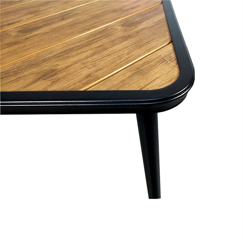 Table de patio d'extérieur en aluminium