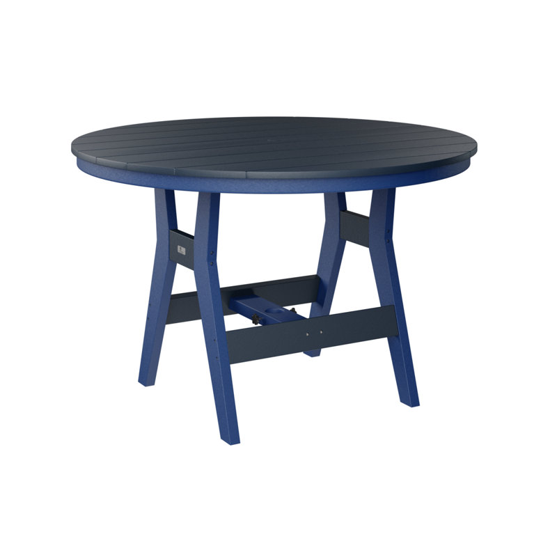 Table de bar ronde 48 po Berlin Gardens Harbor, Marine, Bleu pacifique
