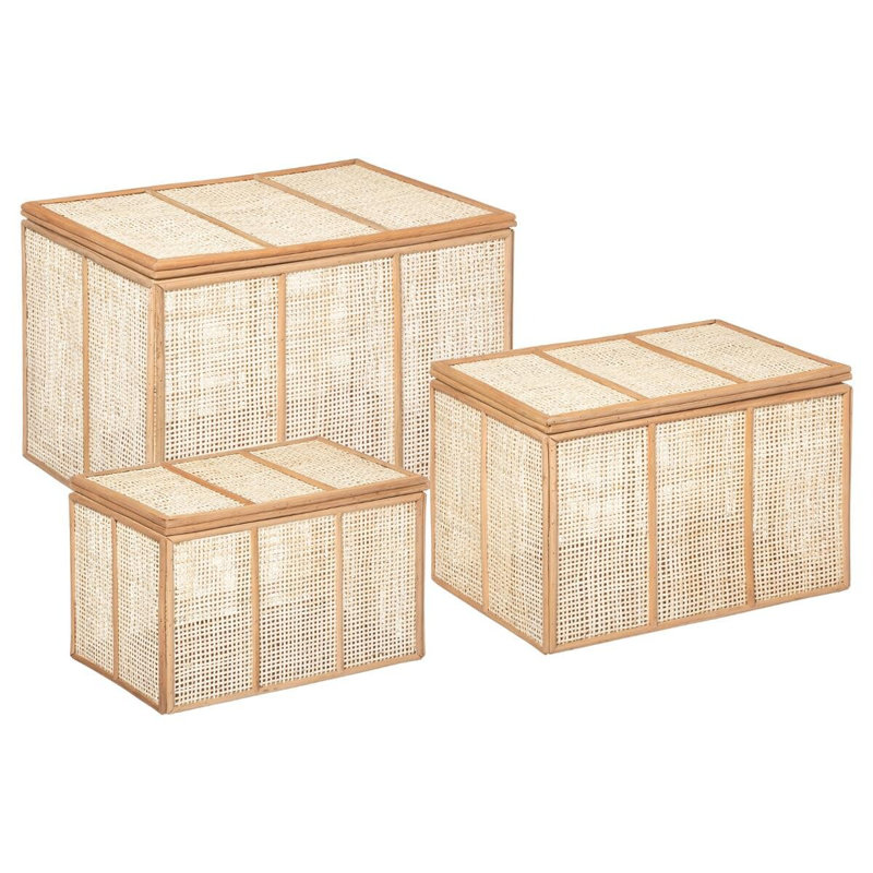 Beaman 3 Piece Wicker Trunk Set