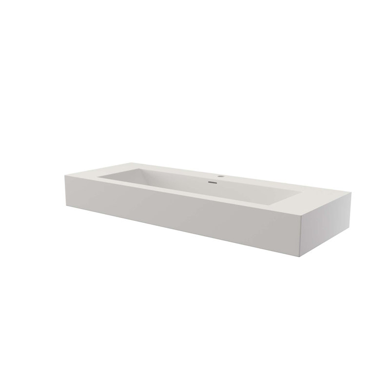Lavabo à surface solide avec trou de robinet simple et conception durable