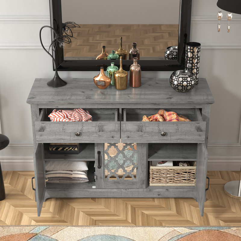 Chessani 46'' Wide 2 Drawer Sideboard, Mexican Gray
