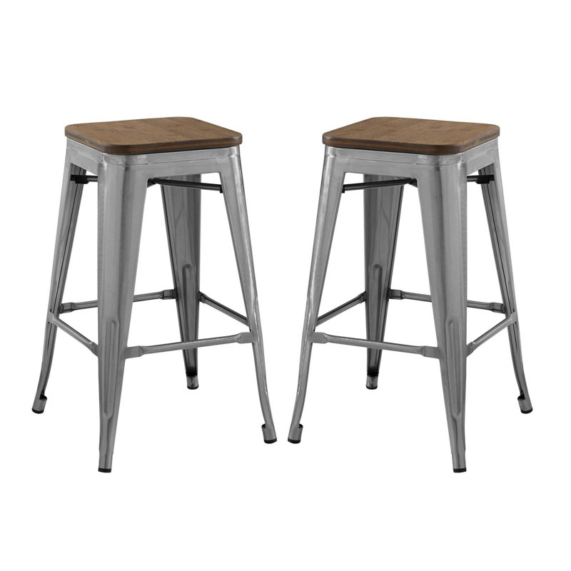 Tabouret de comptoir Promenade par Modway, Tabouret de comptoir (siège d'une hauteur de 26 p, Bronze industriel