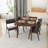 Kentaro Mid-Century Style 5 Piece Solid Wood Dining Set