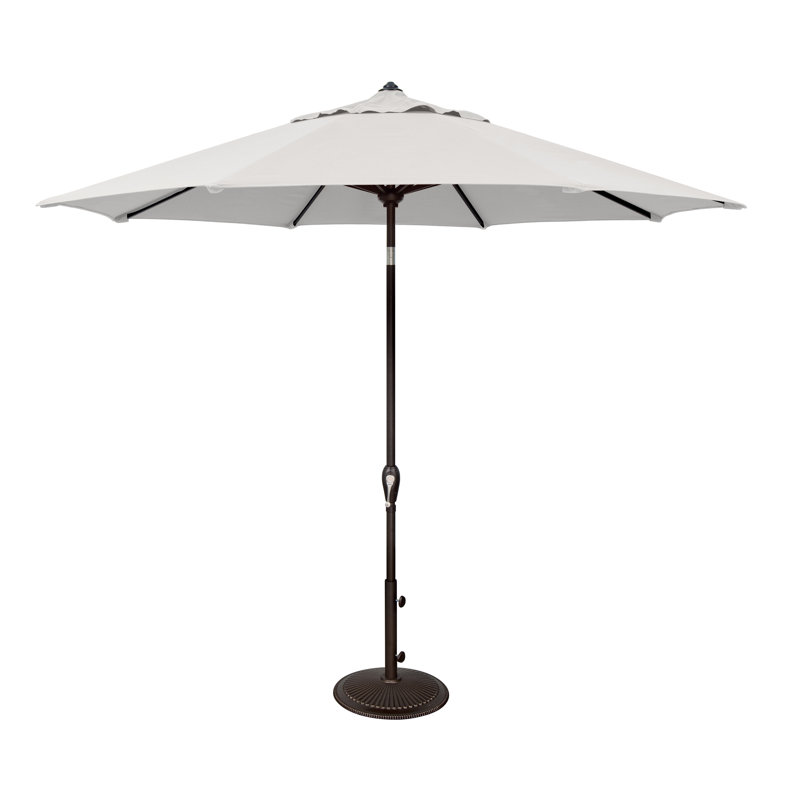 Parasol de patio inclinable 9 'Aruba, Noir, Argenté Cast