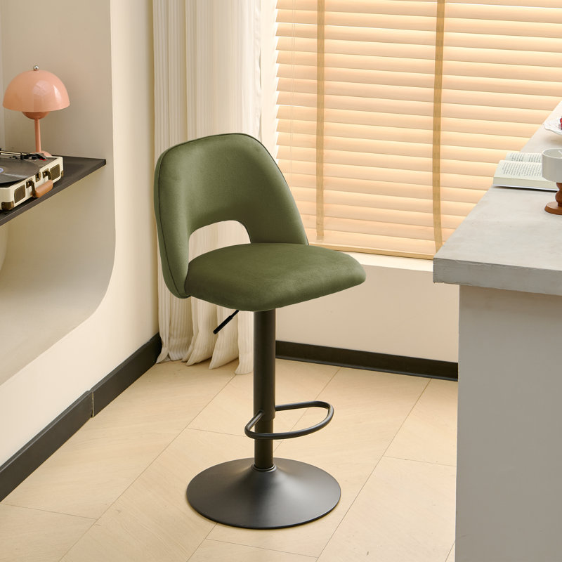 Swivel Adjustable Height Counter Stool, Green
