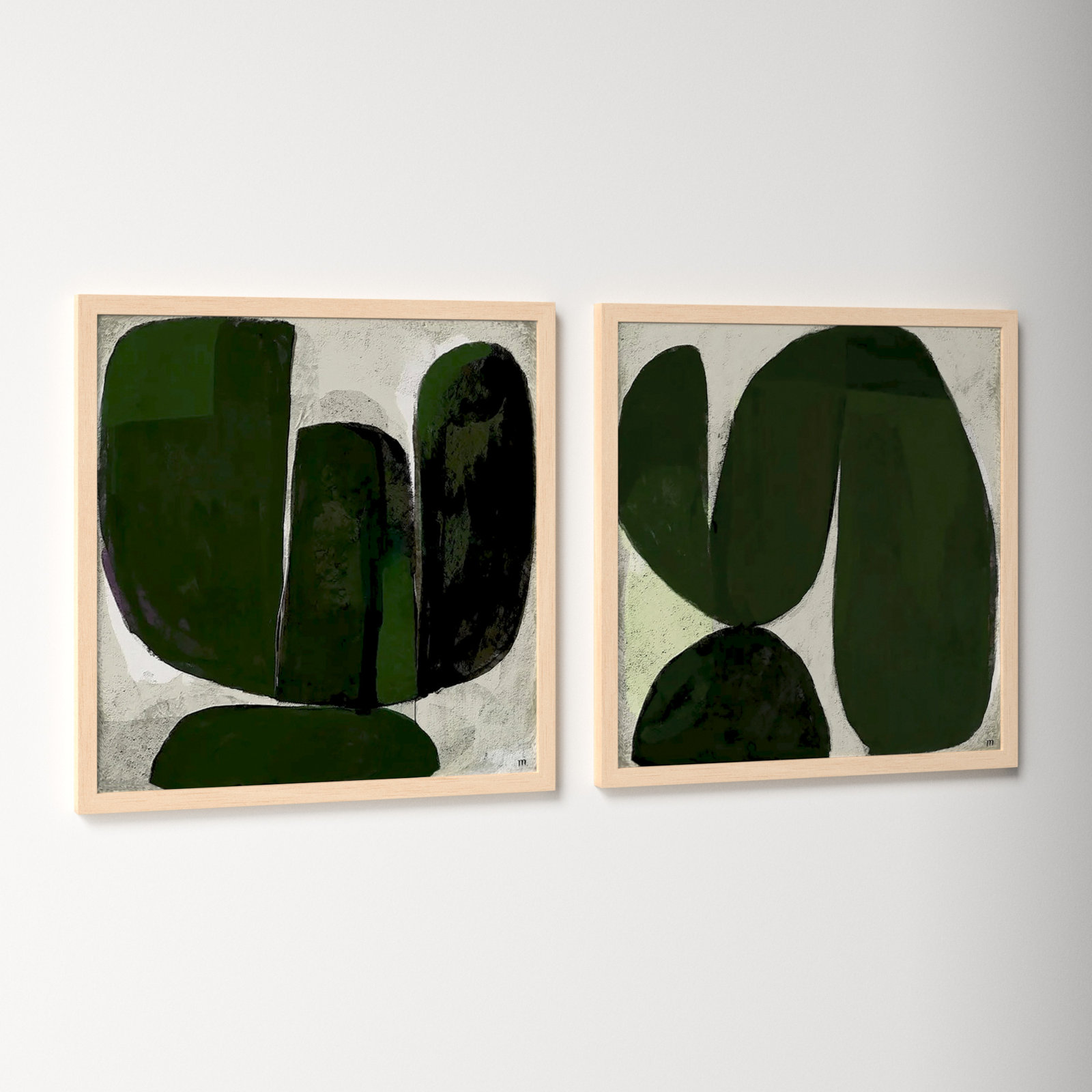 Succulent Set Of 2 by StudioM, Brown, 30" H x 30" W x 1.25" D