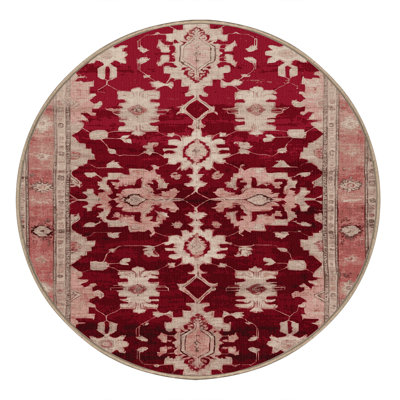 Machine Washable Overdyed Beige Area Rug