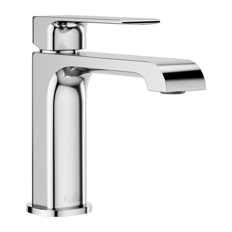 Robinet de salle de bain monotrou avec drain Sobrio, Chrome