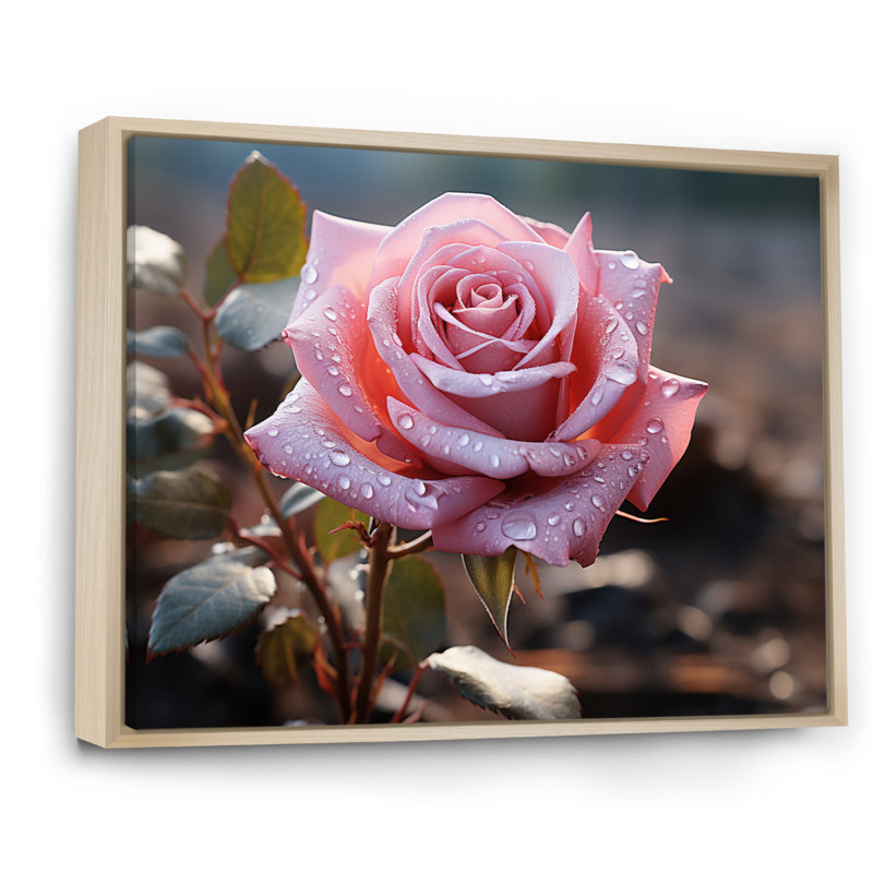 " Flowers Serenity In Pink ", H 16 po x l 32 po x P 1 po, Cadre naturel flottant