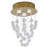 Modern 3 Light Gold Crystal Flush Mount