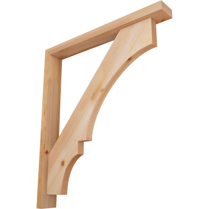 Support de bloc Balboa avec entretoise décalée, 32 x 28, Cèdre rouge occidental de l 3 1/2 po (lisse)