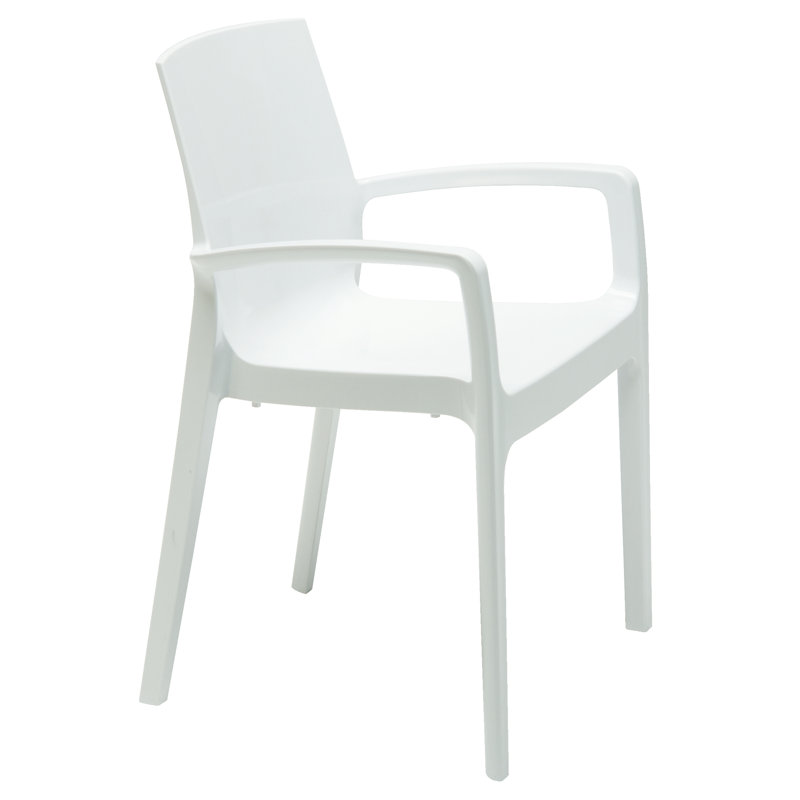 MacLaine Stacking Chair, White