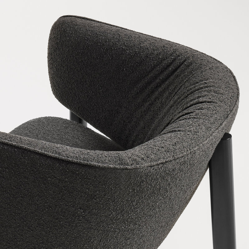 All In Upholstered Accent Chair, Black, Kelso Charcoal
