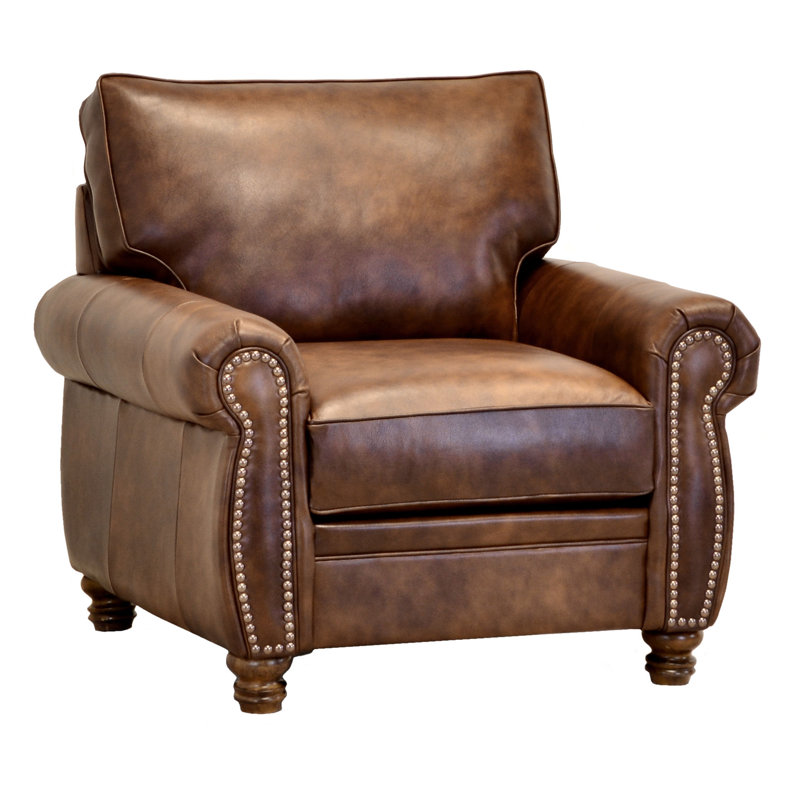 Fauteuil en cuir Grain