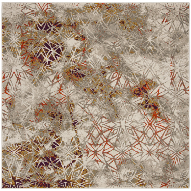 Shroyer Porcello Performance Geometric Rug, Square 6'7"