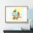 Two Macaw Parrots on a Branch in Abstract - Picture Frame Painting Print-55777703-55777701