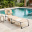 Fauteuil de bronzage pliable avec trous pour le visage et les accoudoirs pour la plage-1241758583