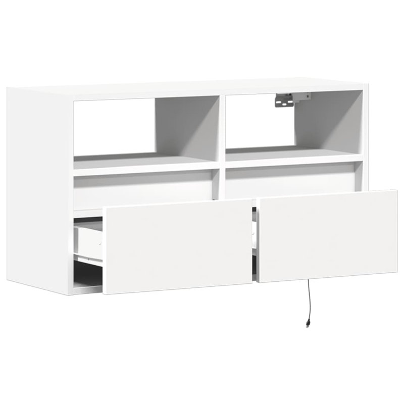 Dallton Unfinished TV Stand, White, 80cm